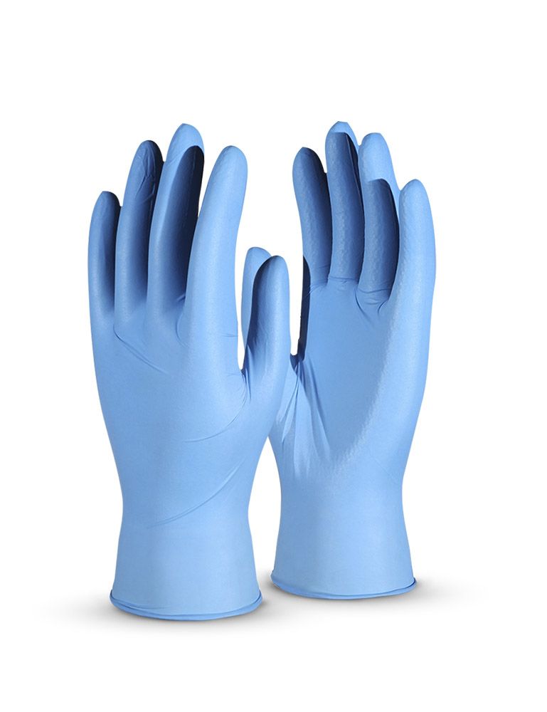 Перчатки нитриловые Манипула (голубой)