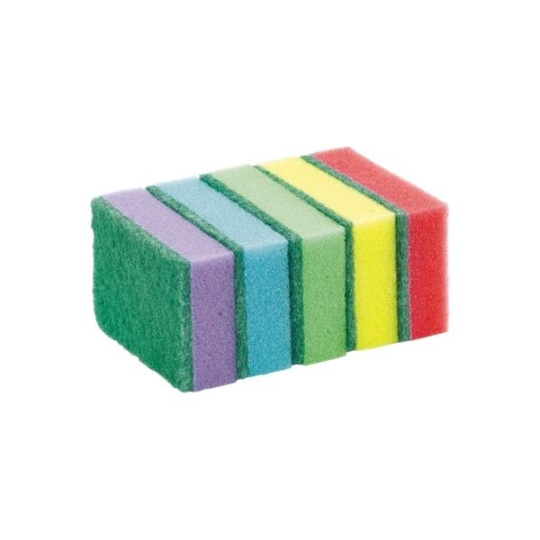 Губки для посуды 95*65*25 мм (мягкие 5 шт)
