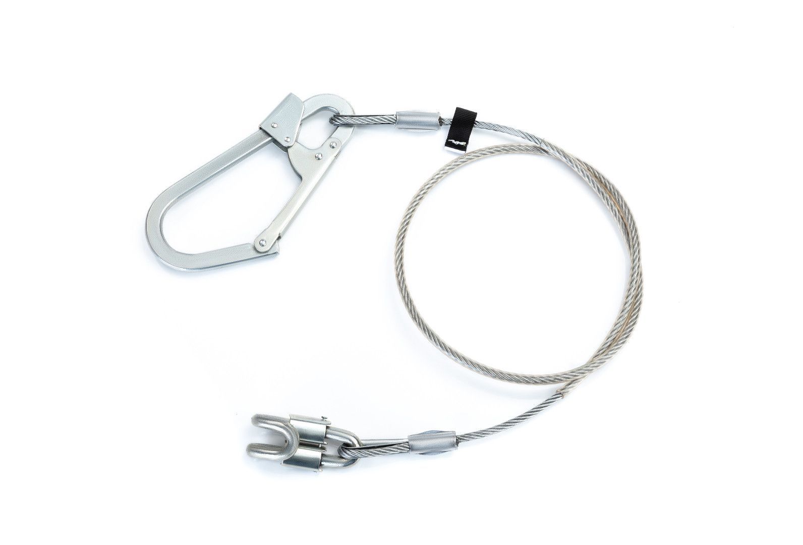 Строп Б, стальной трос в защитной оболочке с большим карабином