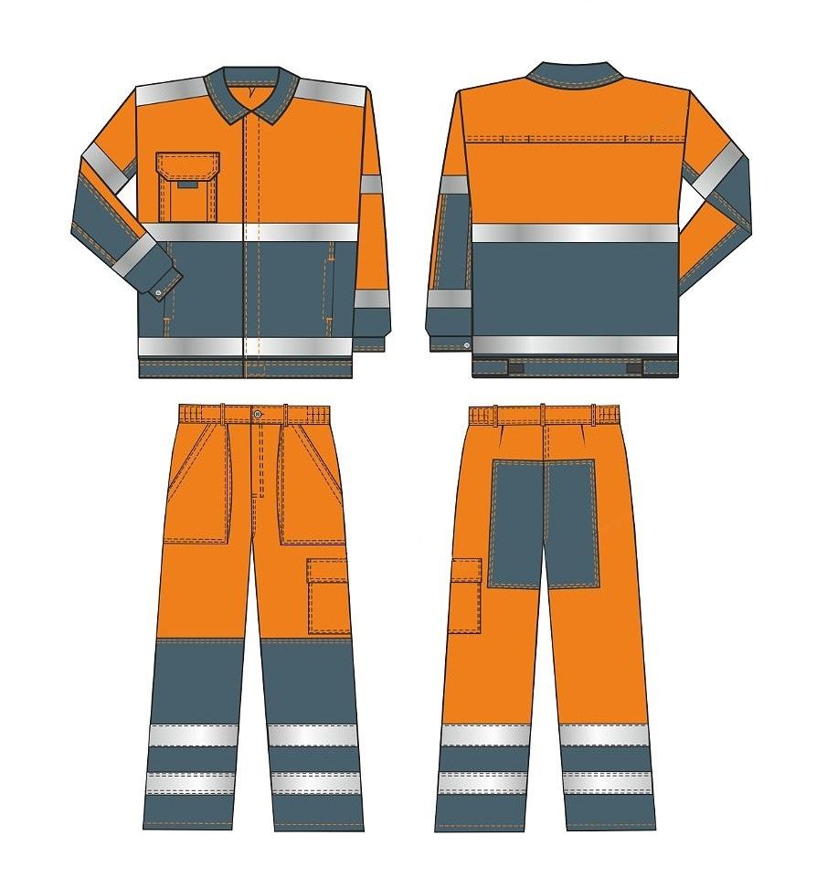 Костюм мужской сигнальный Знак (куртка+брюки) М.655