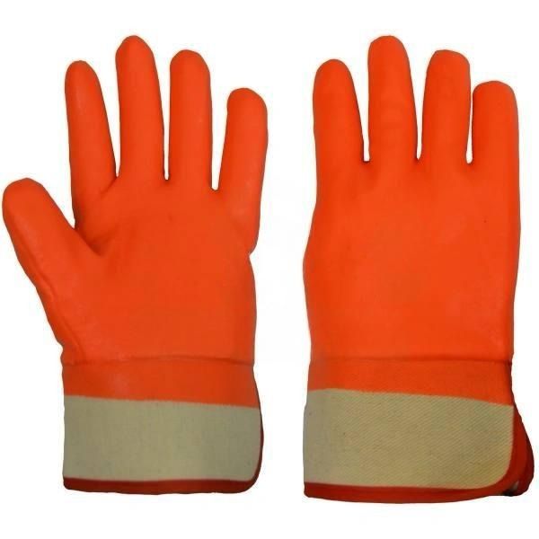 Перчатки морозостойкие с гладким ПВХ покрытием, манжет крага