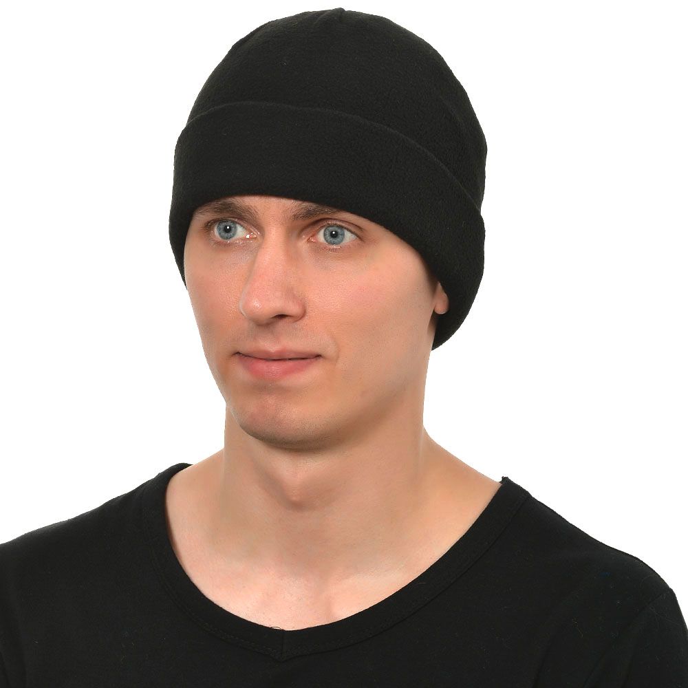 Шапка двухслойная флисовая удлиненная 
