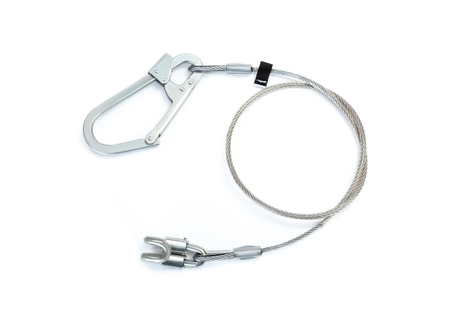 Строп Б, стальной трос в защитной оболочке с большим карабином